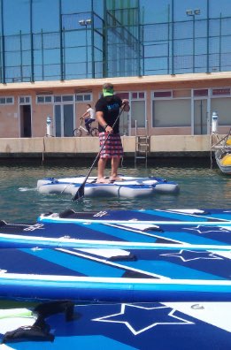 material de paddle surf y SUP pilates para alquilar