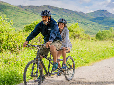 bicicleta tándem de dos plazas