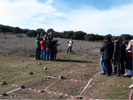 juego de teambuilding Campo de Minas para empresas